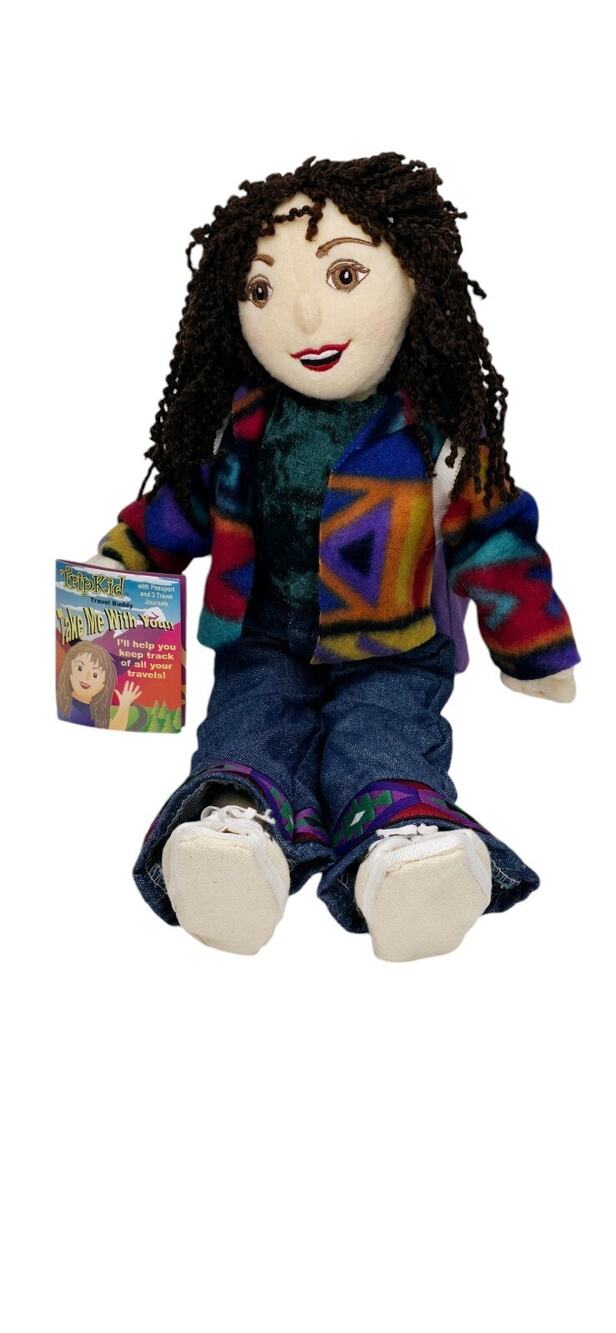 Trip Kid Travel Buddy Plush Doll With Passport And 3 Journals NWT